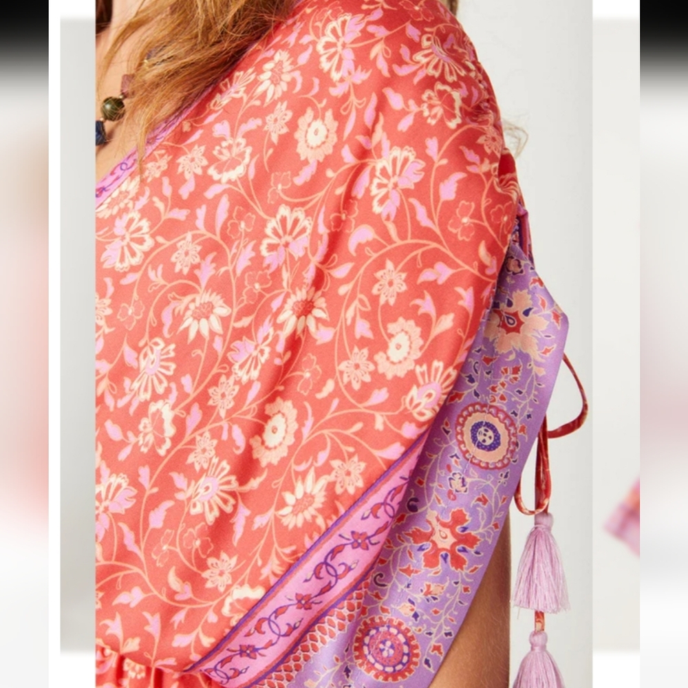 SPELL Sunshine Bandit Gown in Cayenne Size XS - Picture 5 of 16